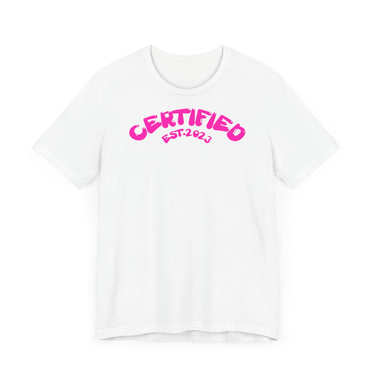 PINK LOGO White T-Shirt