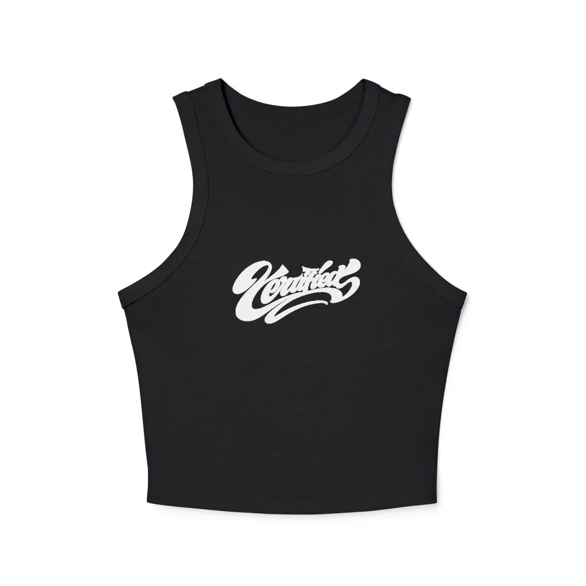 White Graffiti Crop Top