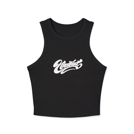 White Graffiti Crop Top